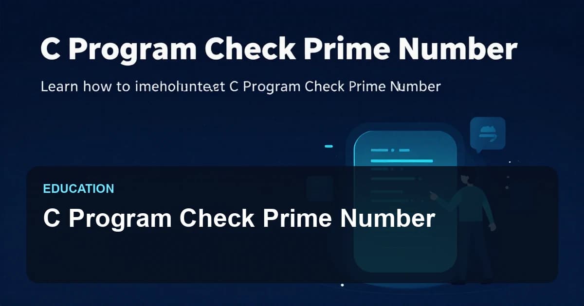 C Program Check Prime Number