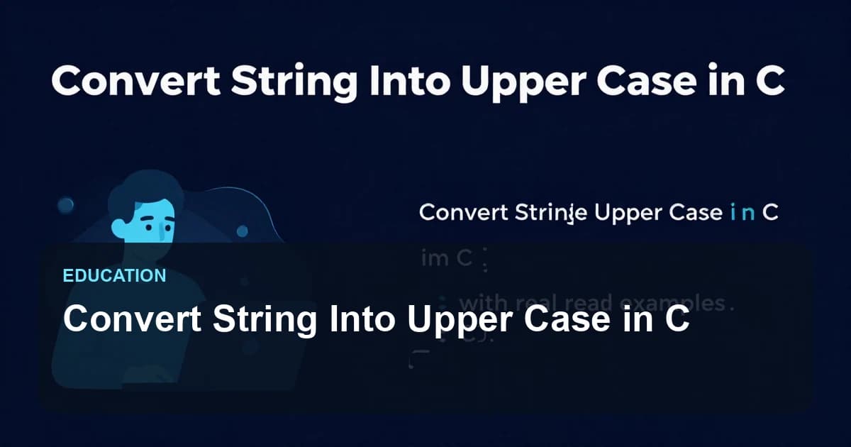 Convert String Into Upper Case in C