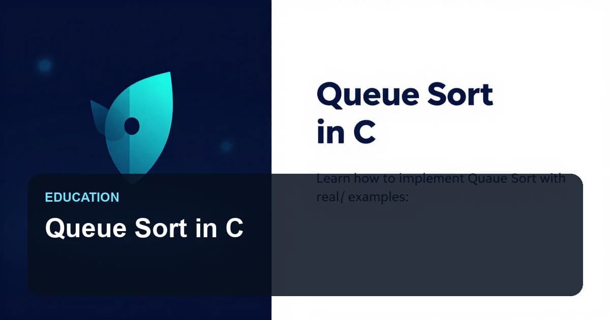 Queue Sort in C