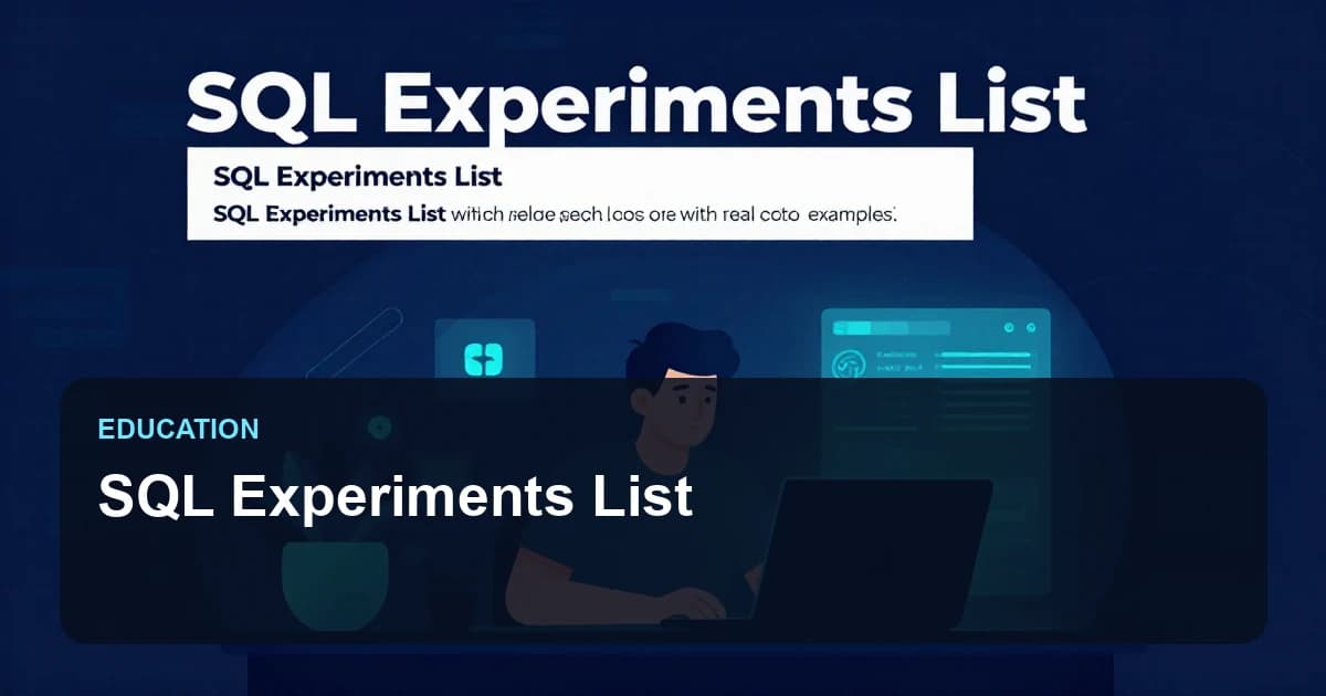 SQL Experiments List