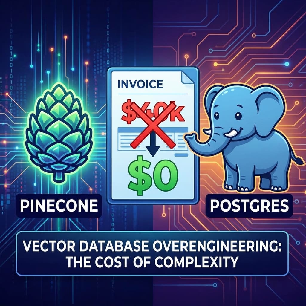 Why We Stopped Using Vector Databases. The $40k/year Pinecone Bill That Postgres Could Handle.