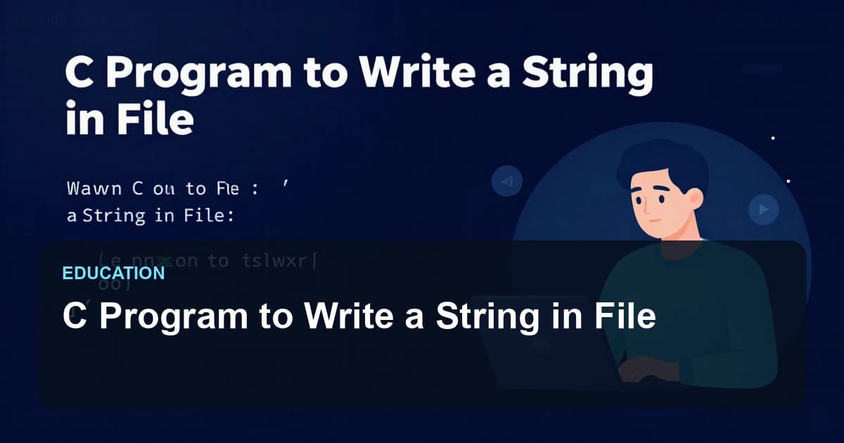 C Program to Write a String in File