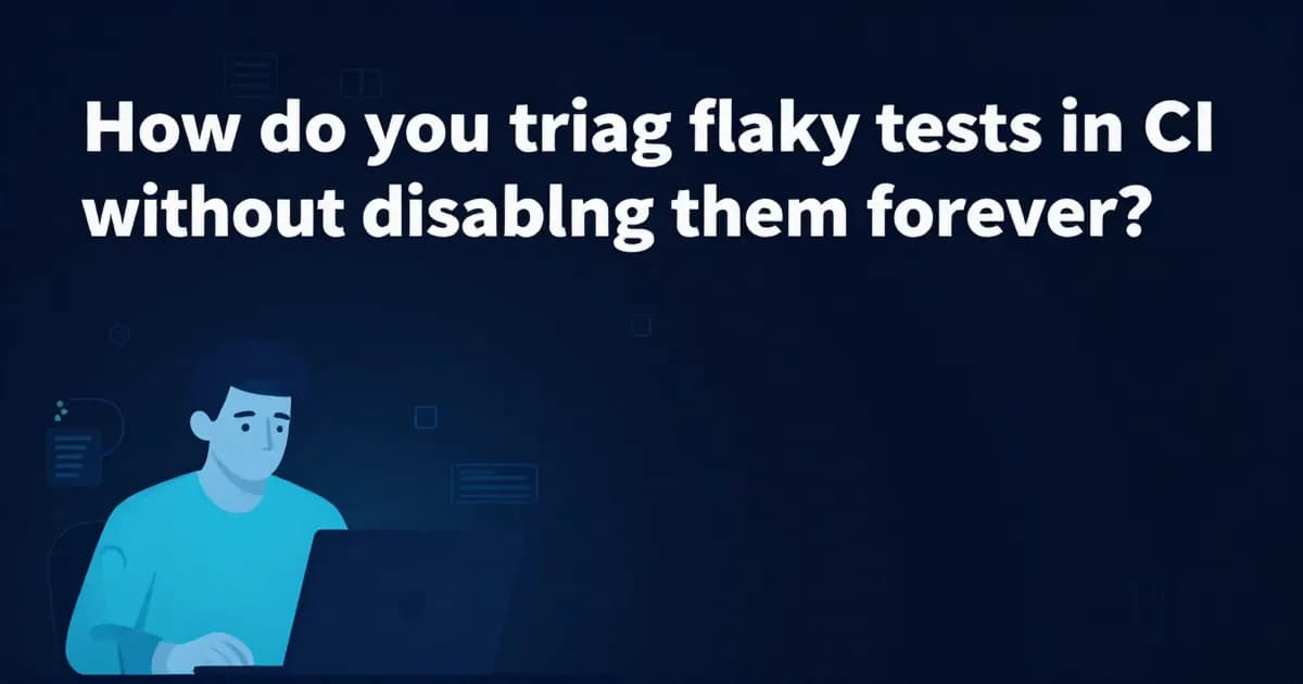 How do you triage flaky tests in CI without disabling them forever?