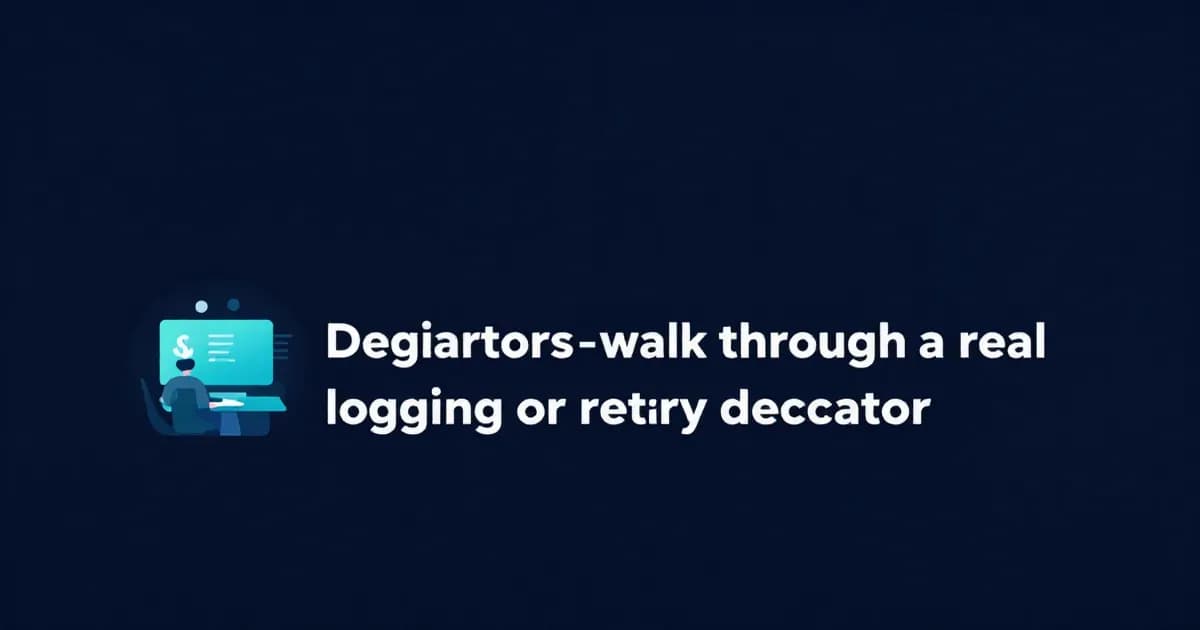 decorators — walk through a real logging or retry decorator